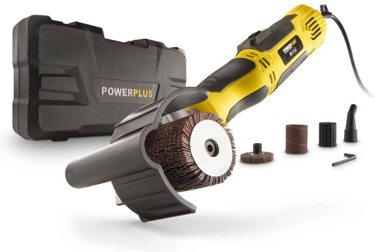 Powerplus elektrisk slibevalse powx04950 - 310w slibemaskine - slibebredde 60mm - 3000min-1 - med opbevaringskasse - med 4 tilbehør.