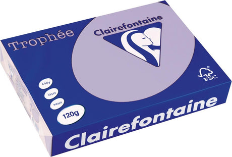 Clairefontaine trophée pastel a4 lilla 120 g 250 ark