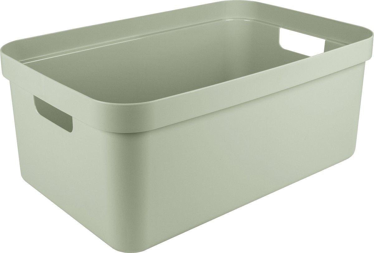 Solvareopbevaringsboks sigma - plastik - 45 liter - lysegrøn - opbevaringsbokse spande - opbevaring - 39 x 59 x 24 cm