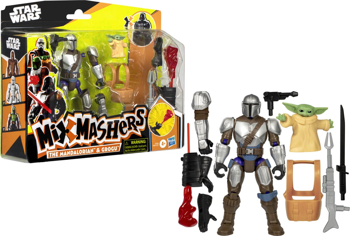 Star Wars Mixmashers Mando og Grogu Deluxe - actionfigur