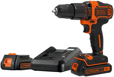 Black+decker bdchd18 - batteridrevet boremaskine - udarowa funktion - 18v - 2.0 ah