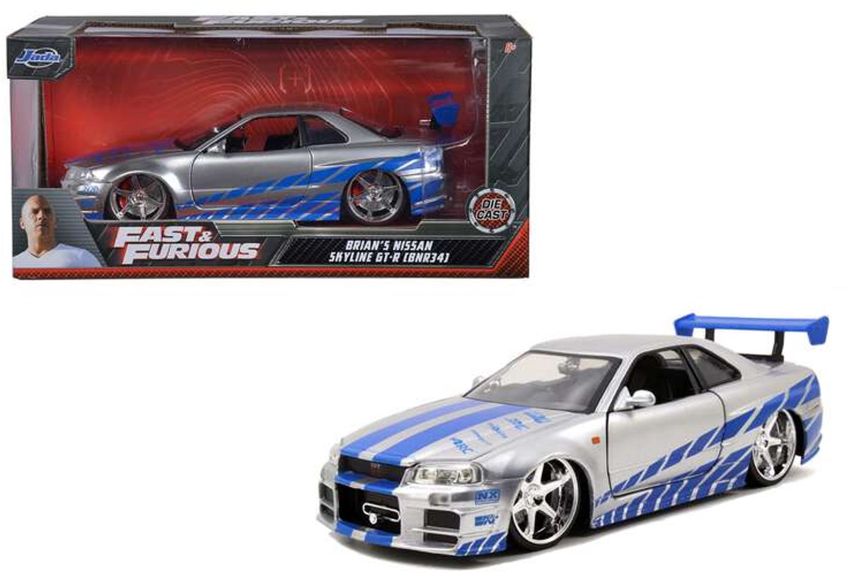 Jada legetøj - fast furious 2002 nissan skyline 1:24 - 9397158314r00