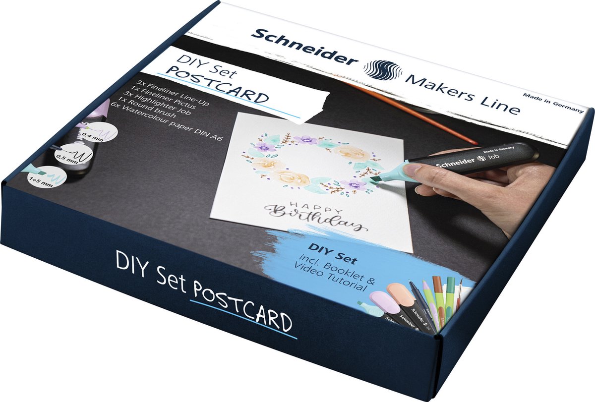 Schneider brevpapir schneider gør-det-selv sæt - postkort - s-ml85060901
