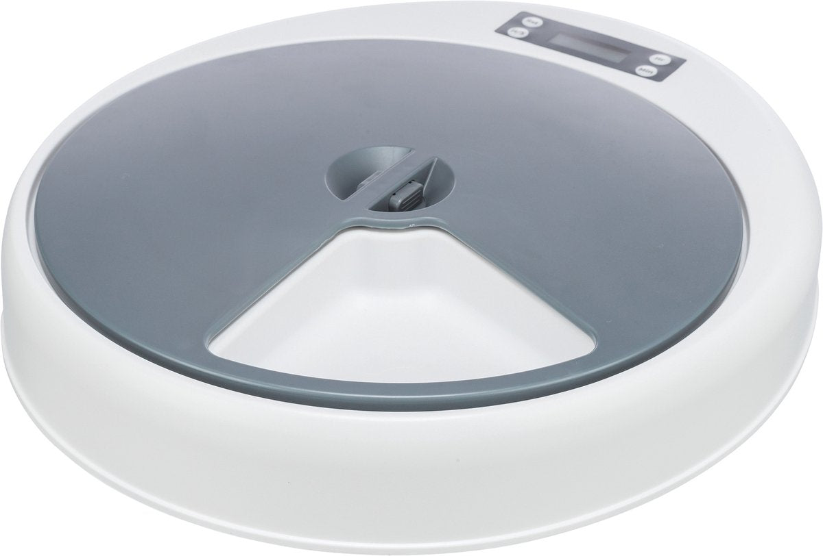 Trixie tx4+1 - automatisk maddispenser - 5 måltider á 240 ml - tørfoder - vådfoder