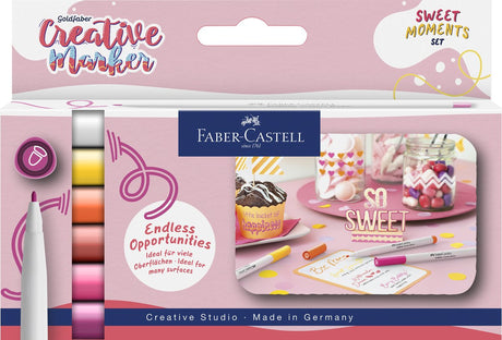 Faber-castell markør - kreativ guldfaber - stregbredde 1,5 mm - sæt søde øjeblikke - fc-160602