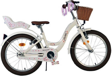Volare Blossom Children's Bicycle - Girls - 18 Inch - White - To Hand Brakes