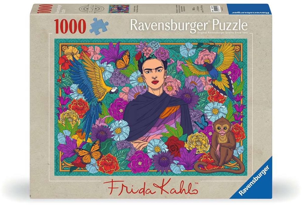 Ravensburger puslespil frida kahlos paradis - puslespil - 1000 brikker