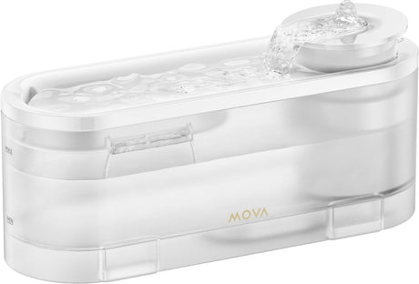 Mova WF10 pro - drikkefontæne til katte, små kæledyr - 1,5 l - trådløst vandfontæne med 3 vandstande - multipel filtrering - stille (<30db)