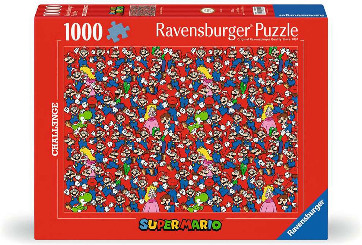 Ravensburger puslespil super mario - puslespil - 1000 brikker