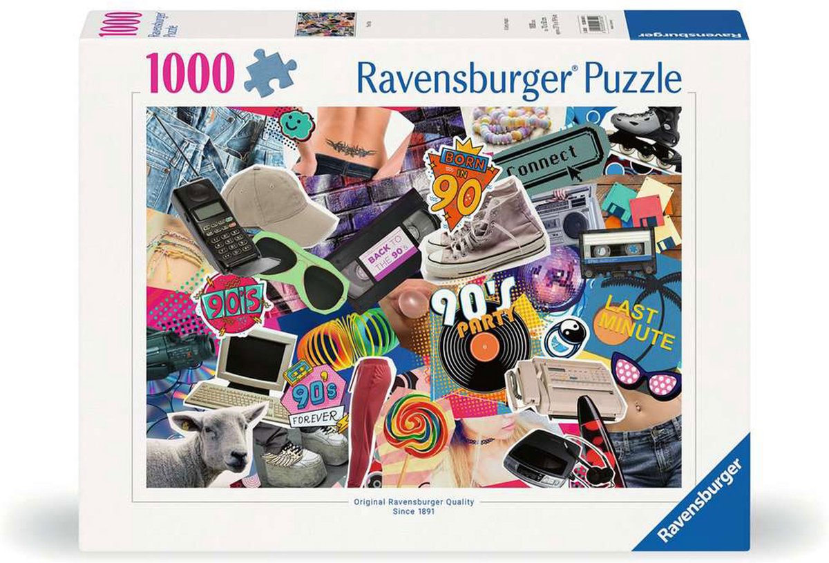 Ravensburger puslespil 90'erne - puslespil - 1000 brikker