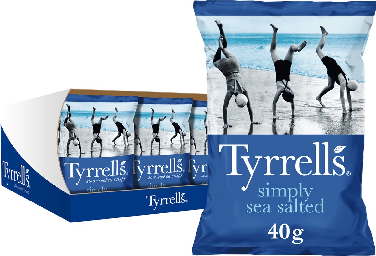Tyrrells chips simpelthen havsaltet 18 x 40 gram