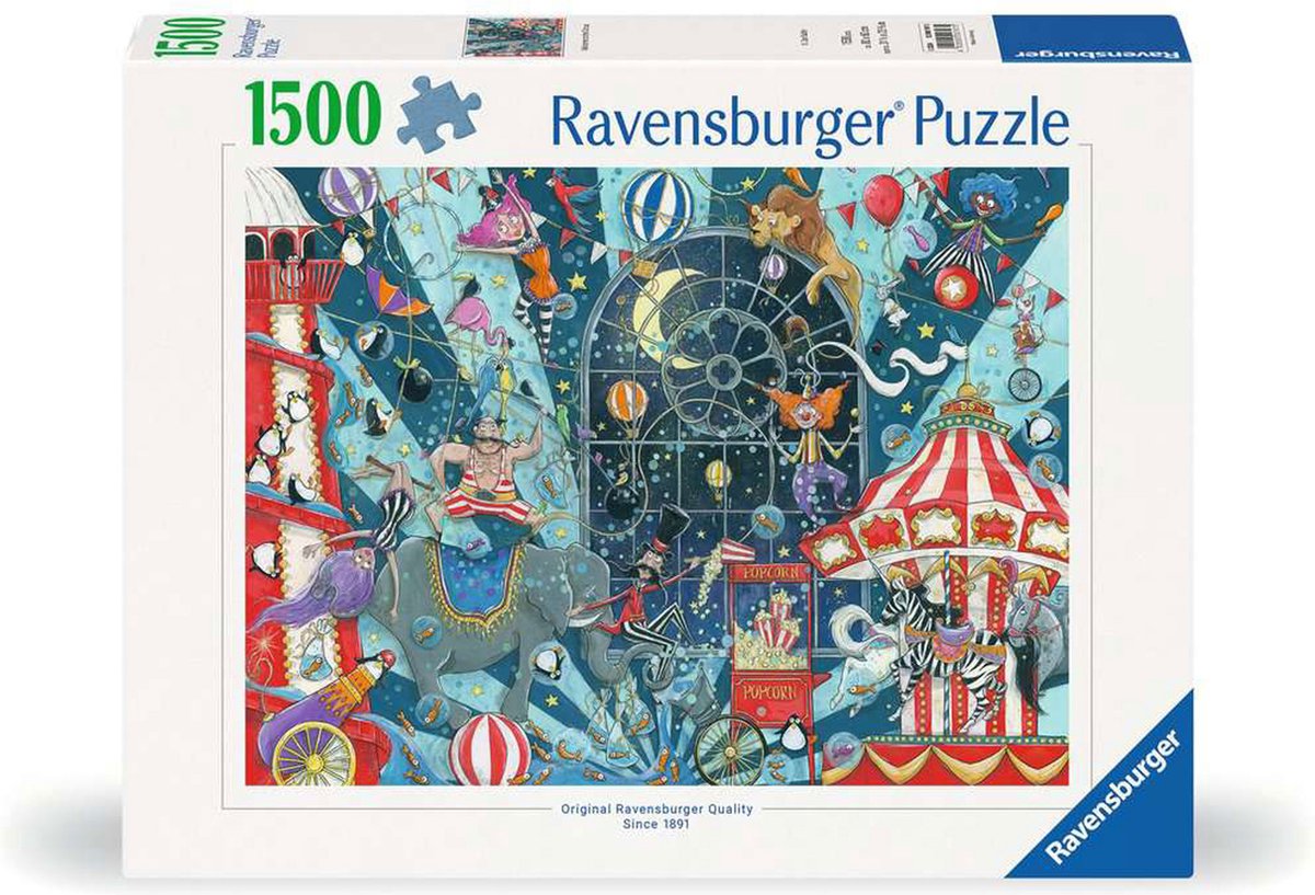 Ravensburger puslespil cirkus 1000 brikker puslespil voksne børn.