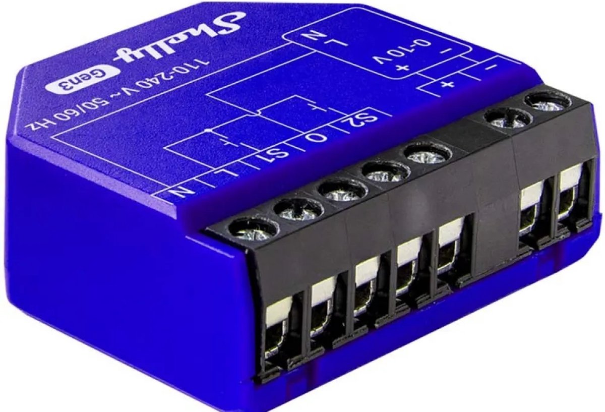 Shelly lysdæmper gen3 0 1-10v til wifi bluetooth fjernbetjening af belysning