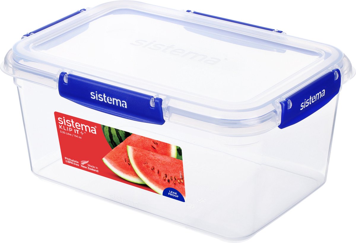 Sistema klip it + - madopbevaringsboks - opbevaringsboks - rektangulær - 3,35l