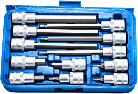 Satra s-sh1212l serien - unbrakonøgle sæt - 1 2 - 12 dele - krom-vanadium stål