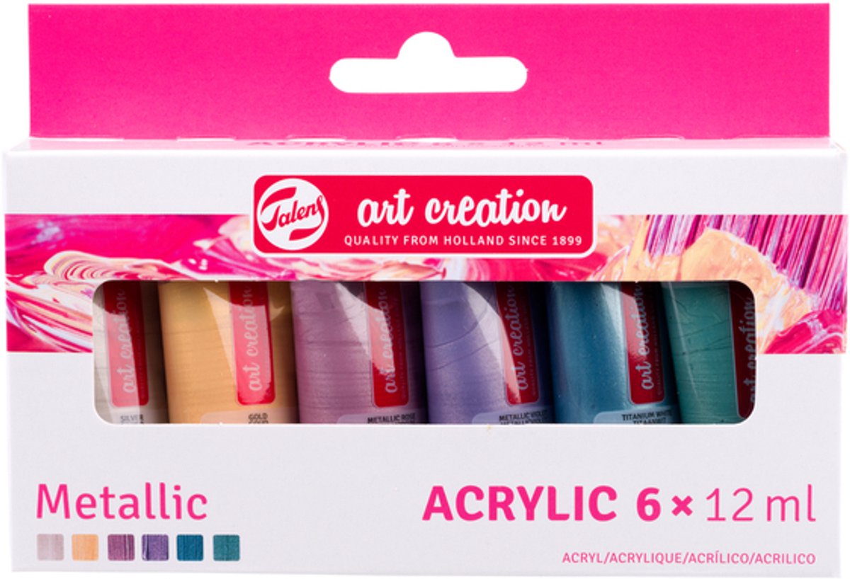 Talens art creation akryl maling sæt metallic | 6 x 12 ml