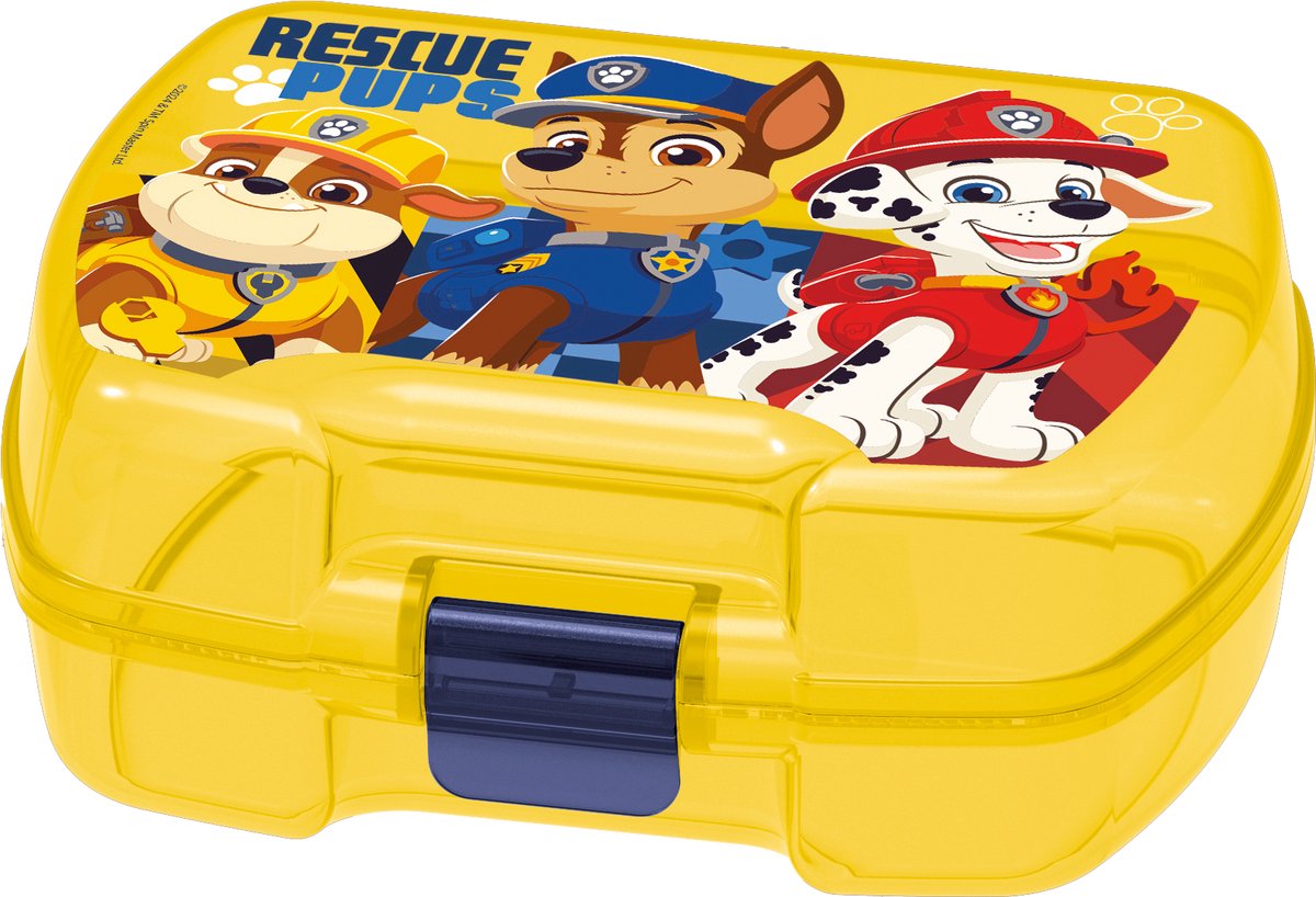 Stor paw patrol madpakke – premium madpakke til børn fra 4 år – lufttæt – BPA-fri – gul