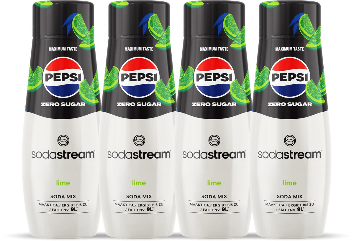 Sodastream pepsi lime cola zero sirup - 4 stk