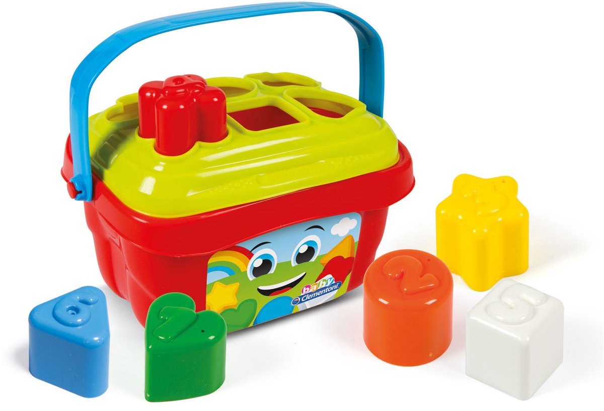 Színes farve smil form sortering kurv clementoni