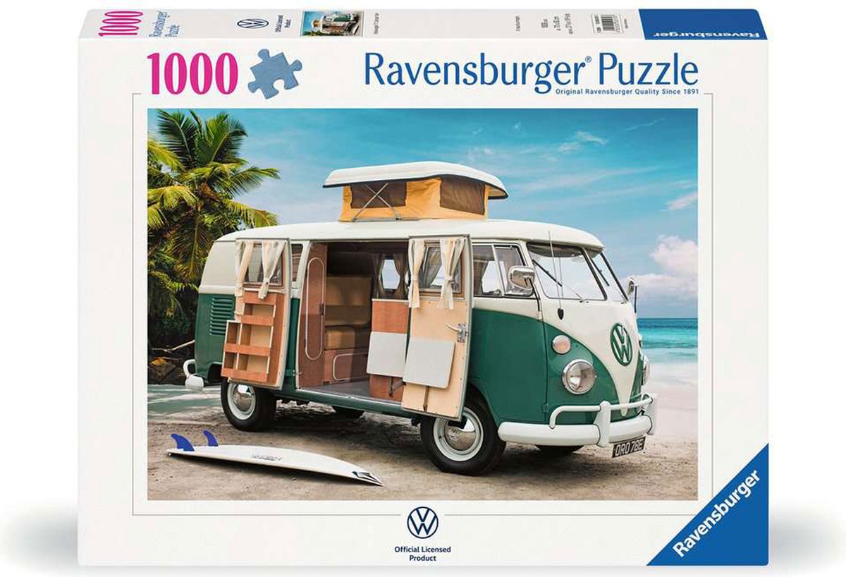 Ravensburger puslespil Volkswagen T1 autocamper - puslespil - 1000 brikker