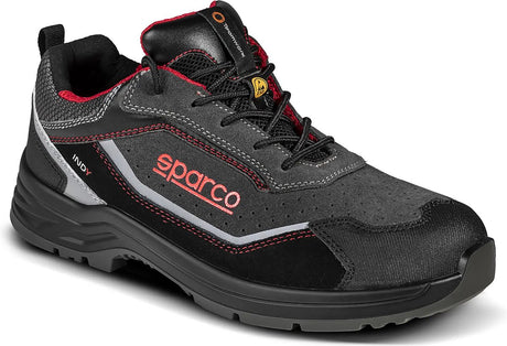 Sparco arbejdssko s1ps - indy detroit - sort grå - sort - 42