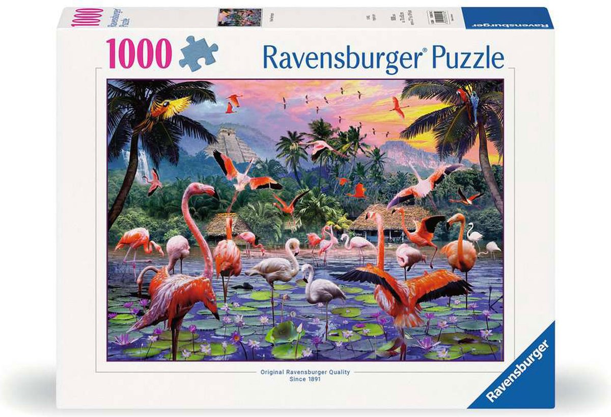 Ravensburger pink flamingoer 1000 stk