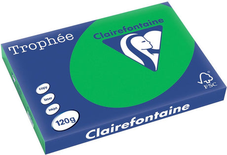 Clairefontaine trophée intense a3 billardgrøn 120 g 25 ark