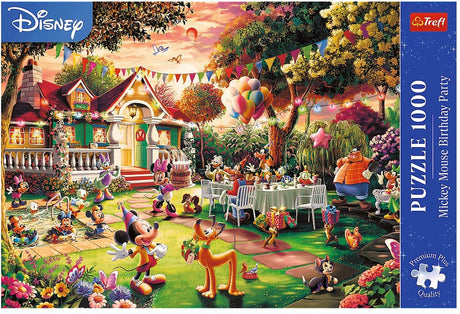 Trefl puslespil 1000 brikker - Mickey Mouse fødselsdag - Disney karton.