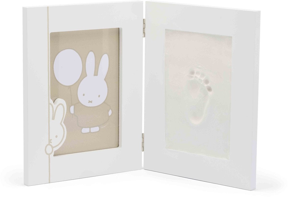 Dooky® dooky x miffy dobbeltramme lille - 2d baby hånd-fodspor ramme - personlig barselsgave