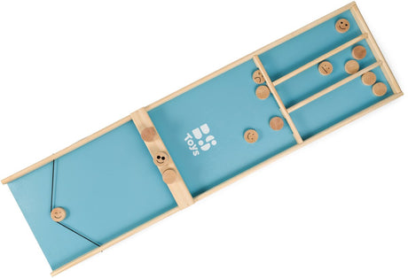 BS legetøj shuffleboard børnefamilie – shuffleboard i træ GA523 – shuffleboard – familiespil – 18 skiver – perfekt Sinterklaasgave – Julespil – brætspil for store og små