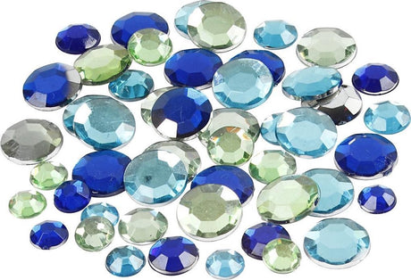 Creativ company cc rhinestones rund blå harmoni 6-12 mm 360 stk.