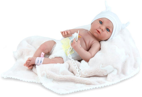 Marina pau marina - pau dukke genfødt mini baby 38 cm realistisk legetøj.