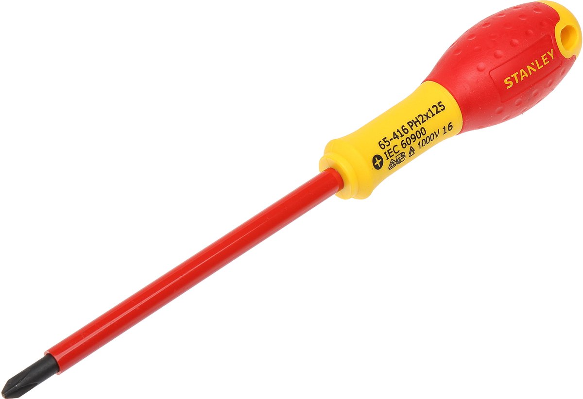 Stanley håndværktøj fatmax skruetrækker phillips vde ph2 x 125mm - 0-65-416
