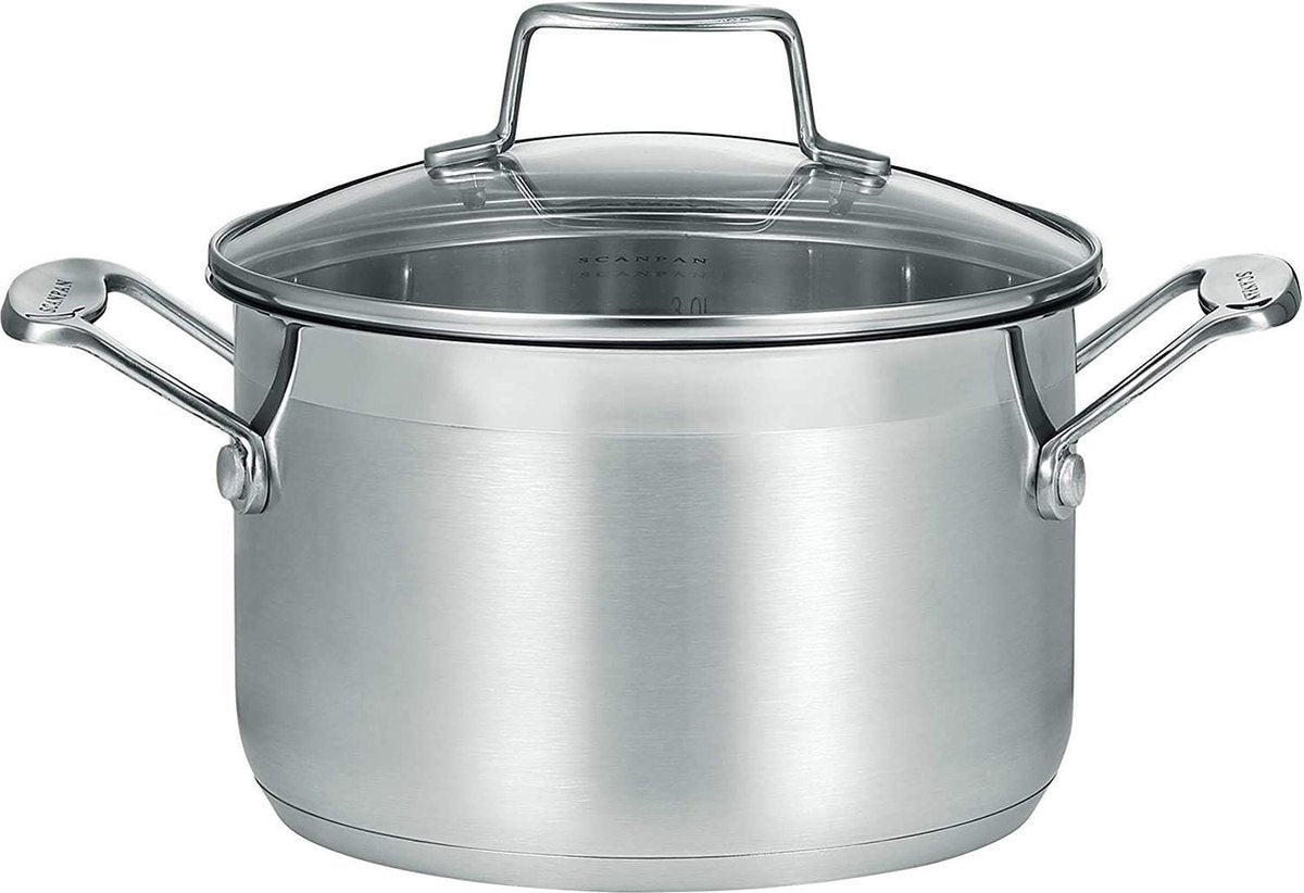 Scan pande - stød - bradepande med låg - 4,5 liter - 22cm