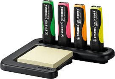Stabilo grøn boss highlighter 4 stykke(r) mejselspids grøn, orange, pink, gul