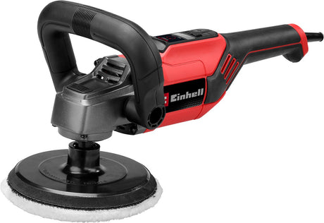 Einhell polermaskine cc-po 1100 150 ce - 1100 b - 3.500 t min - ø150 mm - inkl. 2x pudseklud (1x tekstil og 1x syntetisk) + 3x slibeark