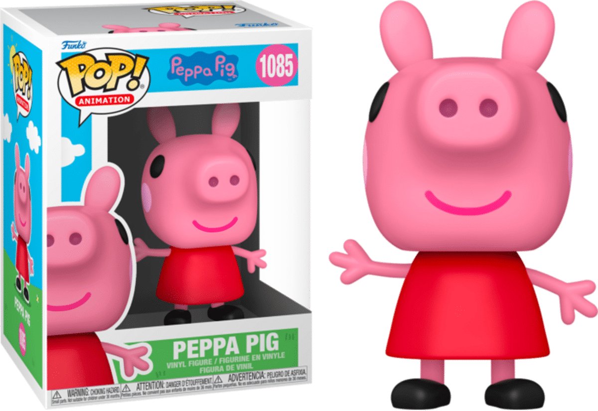 Funko peppa pig - pop! animation peppa gris 9 cm samlerfigur - flerfarvet