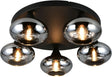 Rl lev dit lys reality divina - loftslampe - røgfarve - ekskl. 5x e14 4 w - loftmontering