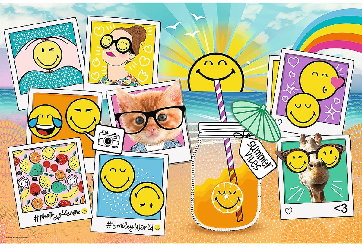 Trefl puslespil - smiley world holiday - 300 stykker pap.