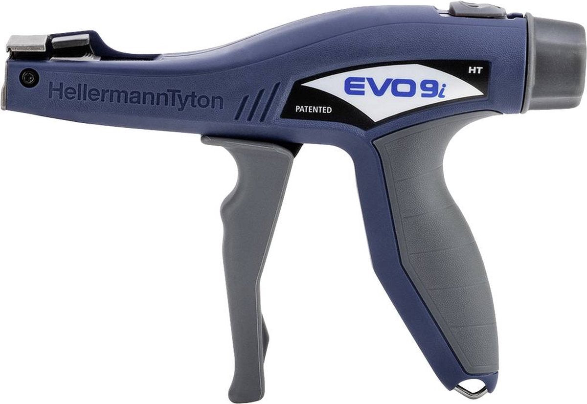 Hellermanntyton evo9i-med pl-bu kabelbindetang blå-grå