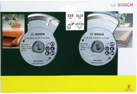 Bosch diamantskive - 115 mm - til fliser og byggematerialer