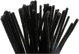 Creativ company chenille sort 30cm, 50 stk.