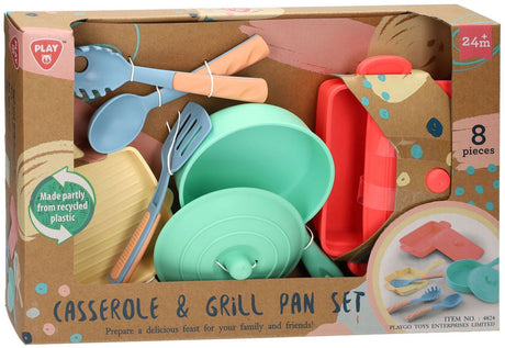 Playgo stegepande og grillpande legesæt - 8 stk.