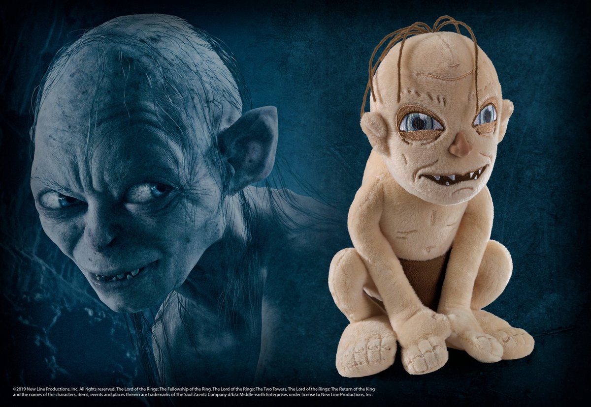 Noble samling af ringenes herre plys krammelegetøj gollum 23 cm brun