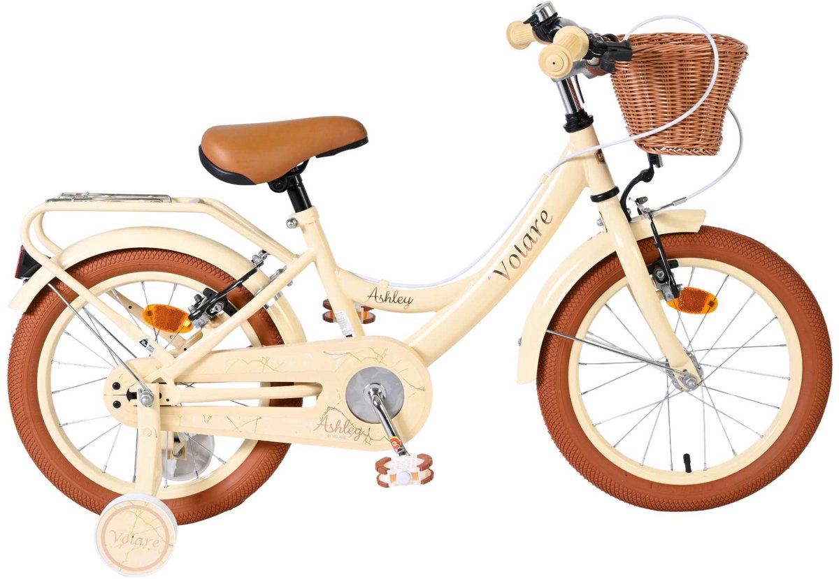 Volare Ashley børnecykel - piger - 16 tommer - creme - to håndbremser