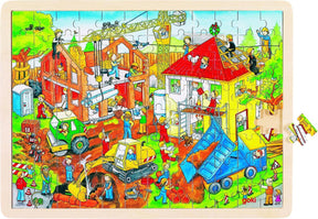 Goki puslespil, byggeplads. 96 dele. 3+