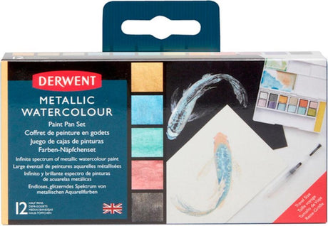 Derwent - metallisk maling 12 pans palette (603058)