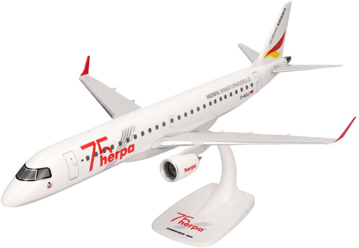 Herpa embraer e190 tyske luftveje 75 år