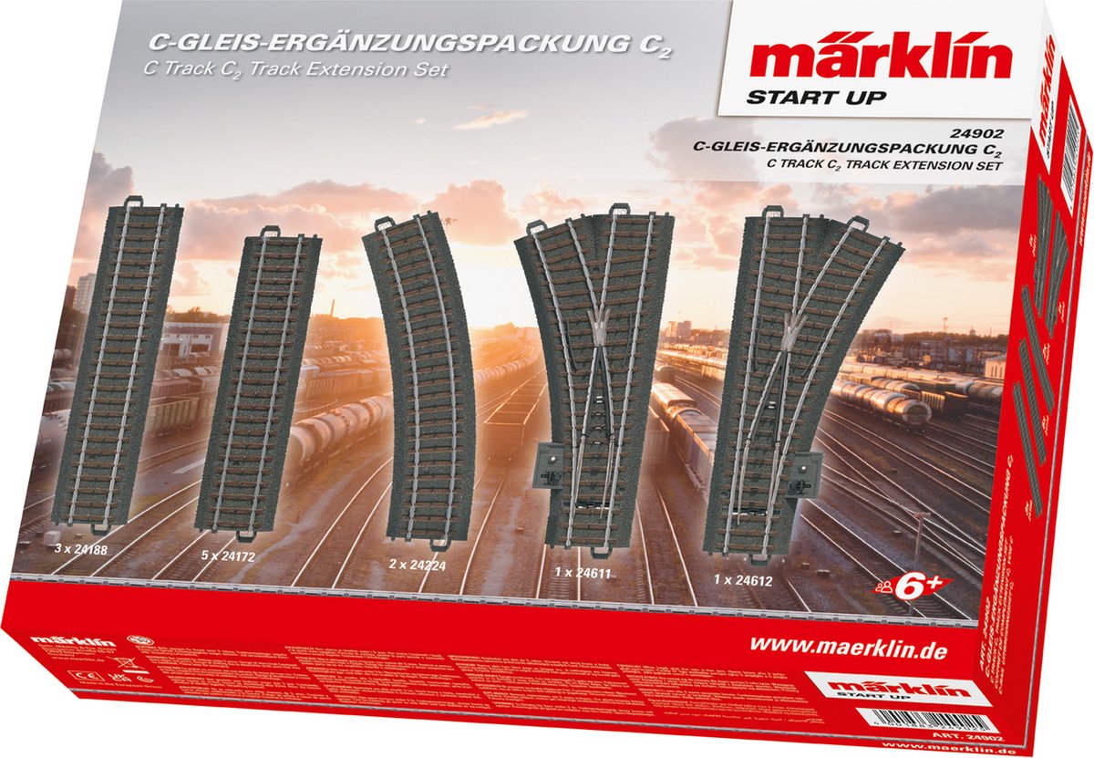 Märklin starter c-skinneforlængersæt c2 op