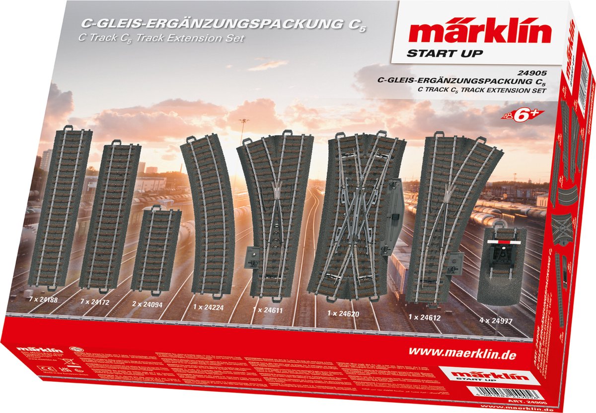 Märklin starter c-skinneforlængersæt c5 op